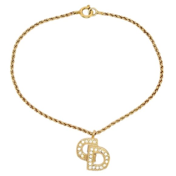 Christian Dior Bracelet Gold Rhinestone 185840 - Picture 1 of 4